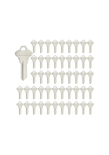 Nayomiglow Blank Keys Sc1 Anahtar Boşlukları 100 Adetlik Paket Blank Key Ev Ofis Pirinç Anahtar Boş, Gümüş