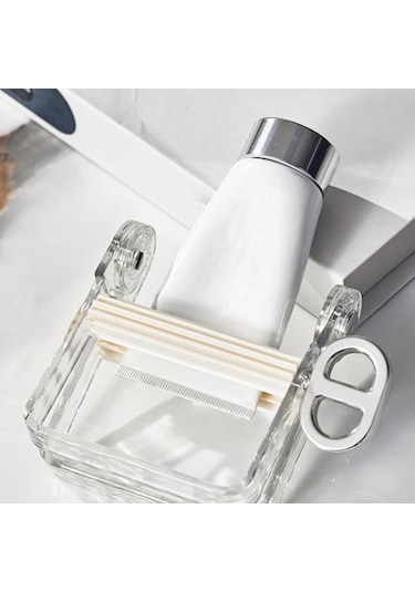 Siyah Sıkacağı Banyo Diş Macunu Dönebilen Saplı Haddeleme Diş Macunu Koltuk Tutucu Standı Organizatör Tezgah Tüpü Siyah