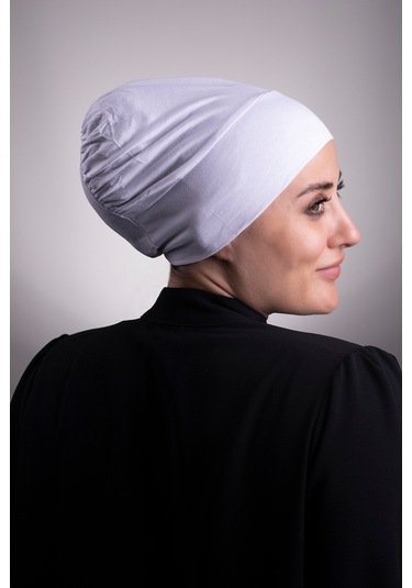 Beyaz Pratik Hazır Geçmeli Iç Bone Viskon Kumaş Dikişsiz 3003_42 Beyaz