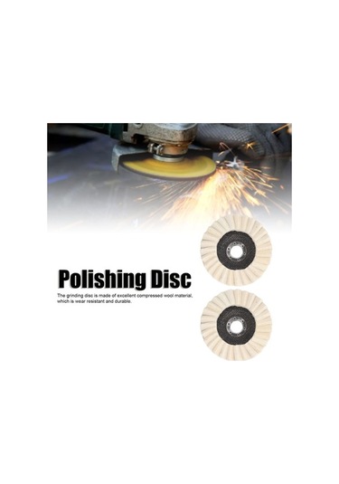 Besthome1 2 Adet 5 İnç Yün Fırça, Metal Taş Polisaj Diski, Kolay Montaj, Dayanıklı Fırça