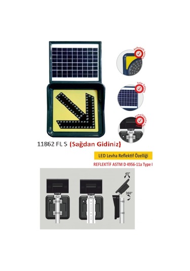 11862 Fl S Evelux Solar Ledli Flaşör Lamba