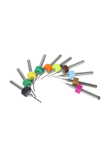 Hallow Tungsten Karbür Mikro Matkap Uçları Seti Pcb 10 Adet