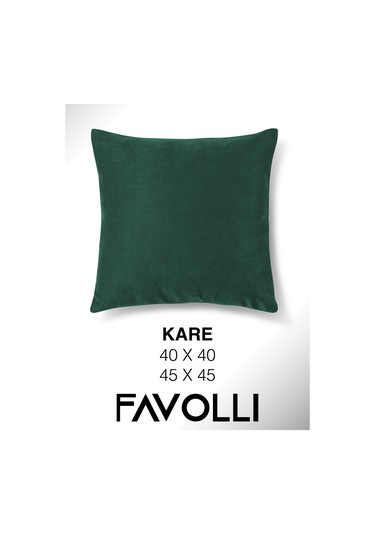 Br Favolli Kadife Dokulu Deniz Yeşili Kırlent Kılıfı Dream Serisi Punch Için Uygun Gizli Fermuar Deniz Yeşili