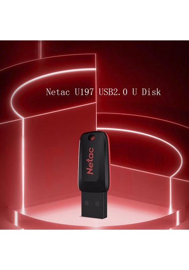Springsun Netac U197 Usb 2.0 Flash Bellek 16gb - Taşınabilir, Dayanıklı, Hızlı Veri Transferi, Çoklu Sisteme Uyumlu