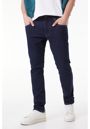 Lee Luke Slim Fit Dar Kesim Düşük Bel Dar Paça Lacivert Erkek Esnek Jean Denim Kot Pantolon L71908836 Koyu Lacivert