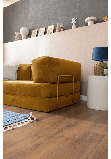 Good Night Legom Köşe Koltuk & Aktivite Yatağı & Uzanma Koltuğu Hardal