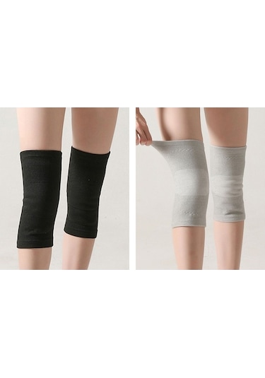 Pazly Kış Sporları İçin Sıcak Tutan Esnek Dizlik - Siyah/gri, Koşu Ve Spor Koruyucu Gri