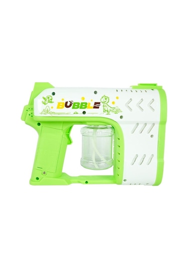 Bubble Blaster Işıklı Ve Müzikli Çift Başlıklı Köpük Tabancası Double Head Bubble Gun - Yeşil