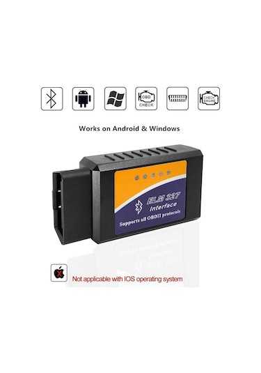 Onlinevitrin Elm327 Obd2 Kablosuz Bluetooth Araç Oto Arıza Tespit Cihazı