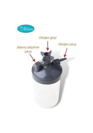 Oksijen Konsantratörü Su Kabı Gri
