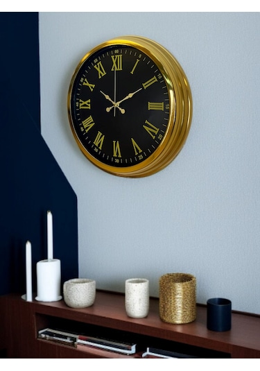 Büro Ev Ofis Hediyesi İçin 40cm Golden Model Prestij Duvar Saati Diğer 26434713