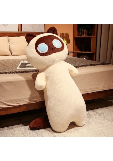 Zyzqstore Büyük Güzel Yumuşak Uzun Kedi Peluş Oyuncaklar Ofis Sevimli Çok Renkli Evcil Hayvanlar İçin Hediye Çok Renkli