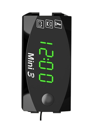 Motosiklet Dc 6 V-30 V 3 1 Dijital Zaman Saati + Termometre K14435-gr