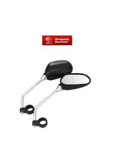 Benotto Jy-102 Plastik Reflektörlü Kentsel Oval Bisiklet Aynası Siyah