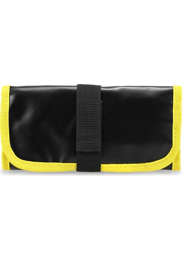 Jeehugo 12 Cep İçeren Çift Katlı Pvc Olta Yem Canta - Sarı, Katlanabilir, Taşınması Kolay, 31x22cm Açık Ölçü