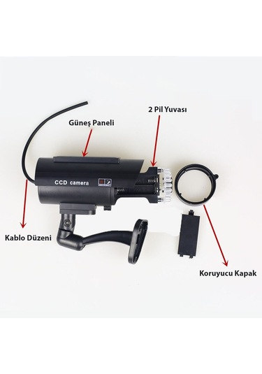 DailyLink Hırsız Caydırıcı Güneş Enerjili Sahte Kamera LED Işık