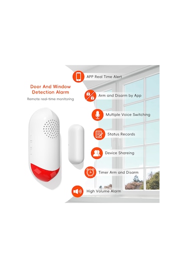 Kapı Pencere Alarmı Ev Güvenliği Kablosuz Manyetik S6914-1