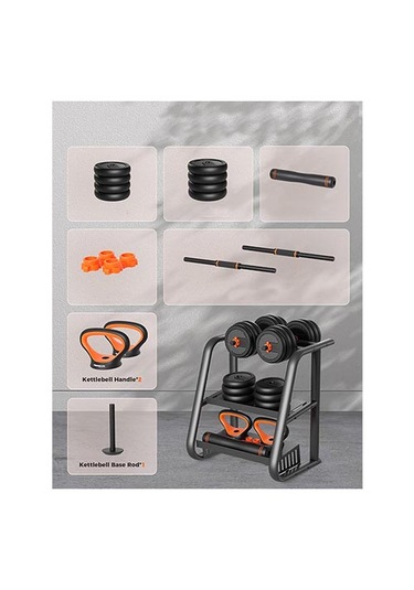 Ciwaa Çok Amaçlı Cement Dambıl Seti 34 Kg Barbell Dambıl Çaydanlık