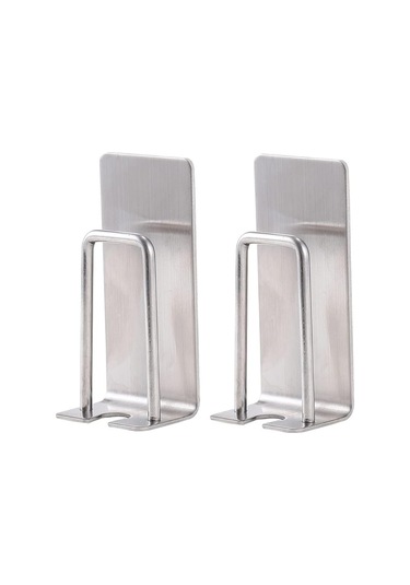 Ambalaj Paslanmaz Çelik Diş Fırçası Tutucu 2'si 1 Arada Duvara Monte Diş Fırçası Tutucu Ve Yapışkanlı Arka Yüzeyli Kupa Tutucu Banyo İçin Gümüş Diğer