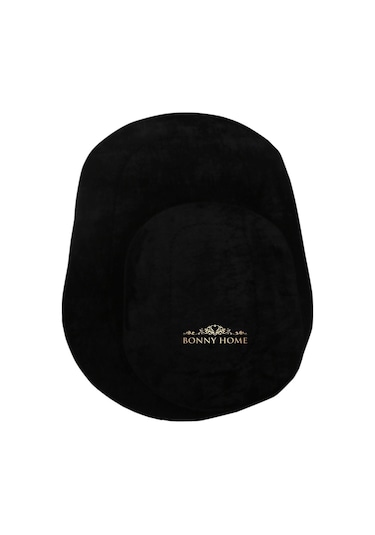 Bonny Home Rixos Siyah 3lü Banyo Halısı Paspası Seti Kaymaz Taban Siyah