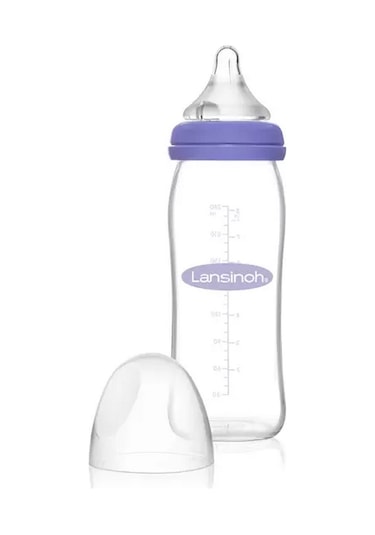 Lansinoh Cam Biberon + Natural Wave Biberon Emziği 240 ML