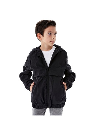 Benitto Kids Erkek Çocuk Kapüşonlu Yağmurluk 51362 Siyah