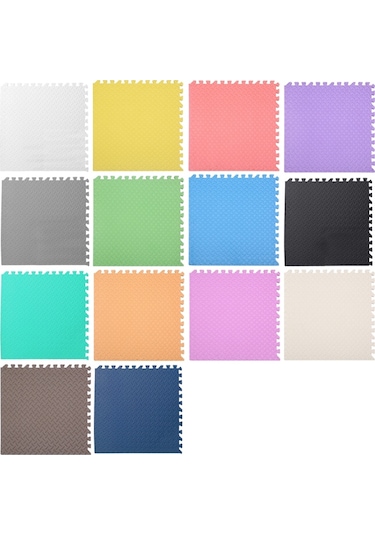 Sones Ev Yapımı Dikiş Yaprak Desenli Kalın Köpük Emekleme Matı, Boyut: 60x1,2 Cm Pembe Pembe