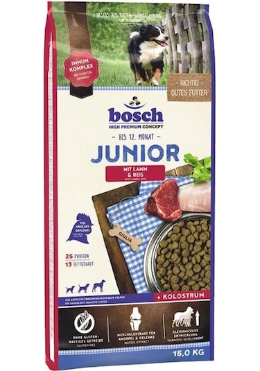 Bosch Junior Lamb Kuzu Etli Yavru Köpek Maması 15 KG