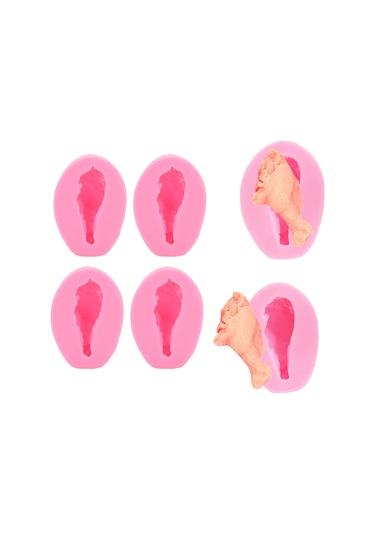 Kangvka 4 Adet Tavuk Butu Şekilli Silikon Kalıp - Çikolata Ve Pasta Dekorasyonu İçin Dıy Pasta Kalıbı Diğer