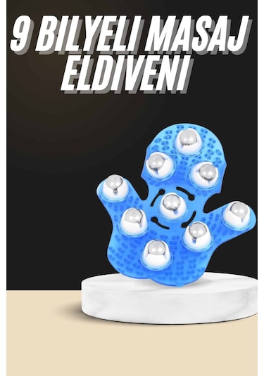 Selülit Giderici Masaj Eldiveni 9 Bilyeli Palm Masaj Eldiven Tam Vücut