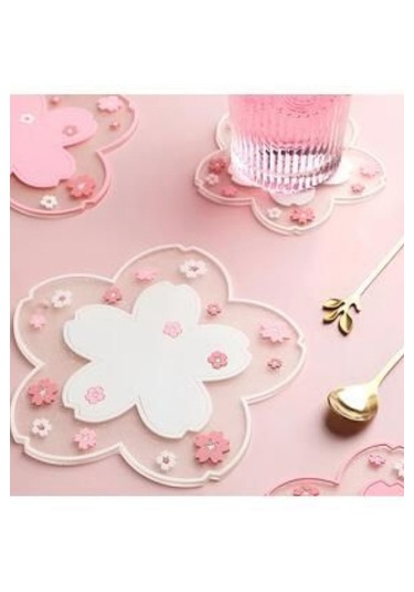 3 Adet Yanmaz Kaydırmaz Tencere Tava Japon Kiraz Çiçeği Altlık