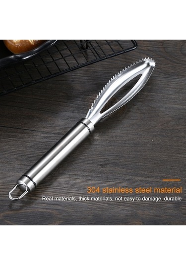 Pazly Cbtx Paslanmaz Çelik Balık Pulu Planya, Balık Pulu Sökücü Ev El Aleti Gümüş