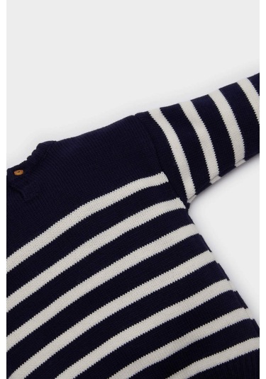 Defacto Erkek Bebek Bisiklet Yaka Çizgili Kazak A3858a525aunv31 Lacivert