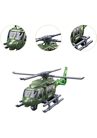 Ht-706-64 Sürtmeli Büyük Askeri Helikopter Yeşil