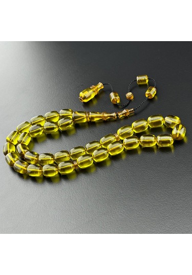 Kuru Zımpara El İşçilikli Ateş Kehribar Tesbih Hcz-model Gvfrtt Yeşil