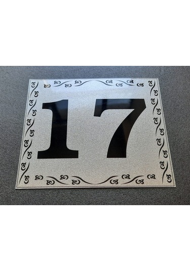 Kapı Numarası 10x12 cm Kendinden Yapışkanlı No:17
