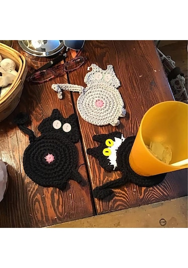 Suntek Magideal Sevimli Kahve Ve Çay İçeceği Coaster İçecek Beyaz