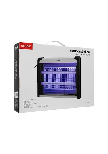 Asonic As-a28 Siyah 4w+ 2000 Volt İki Ledli Sinek Öldürücü
