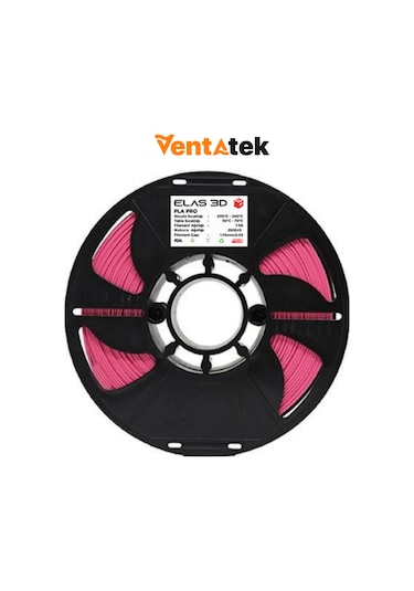 Elas 3d Pembe Pla Pro Filament - 1.75mm - 1 Kg
