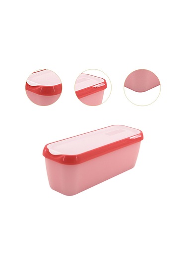 Suntek Buzdolabı Yoğurt Dondurma Kabı Kırmızı - Pembe 28 x 10 x 9.7 CM Kırmızı - Pembe