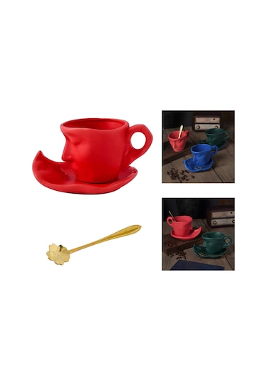 Suntek Yenilikçi İnsan Yüzü Desen Kupa Soyut Sanat 260ml Yeni