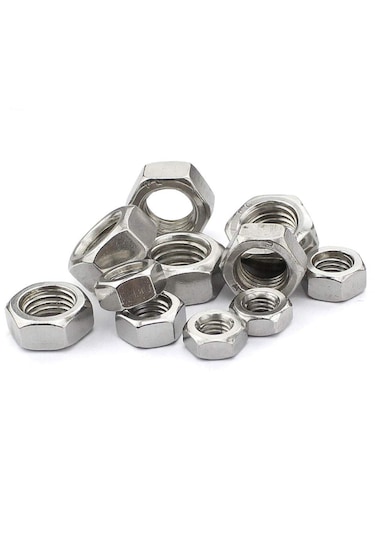 Paslanmaz Krom Somun. M10. 50 Adet. 10mm.