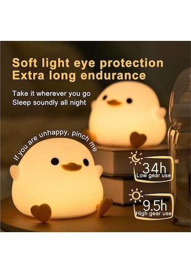 Pkkp Çocuklar İçin Gece Lambası, Dodo Duck Kawaii Gece Lambası,