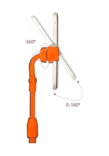 Zmc Bilişim Masa Üstü Tablet Ve Telefon Tutucu Plastik Aparat Turuncu Telefon Standı