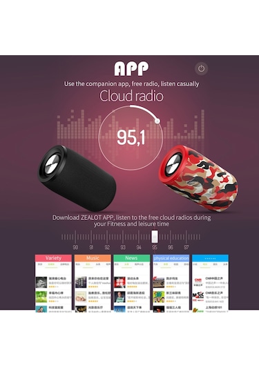 Hallow Zealot S32 TWS Taşınabilir Bluetooth Hoparlör