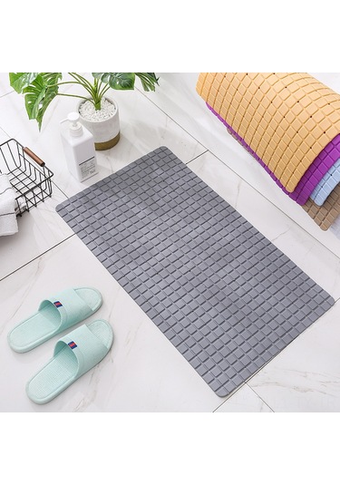 Teltree Banyo Dizaynlı Antipatlama Mat - Duş, Tuvalet Kullanıma Uygun - Masajlı, Dayanıklı Ve Kolay Temizlenir - Beyaz Kare Desenli 50x50 Cm Diğer