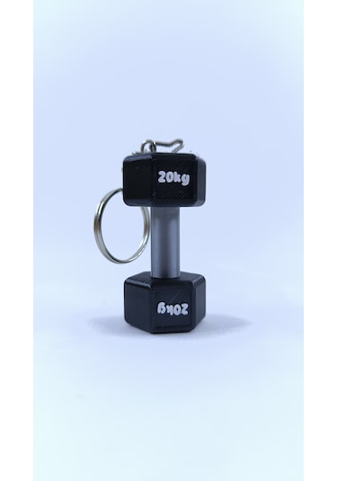 Spor Temalı 20kg Dumbbell, Kettlebell Ve Plaka Anahtarlık Seti