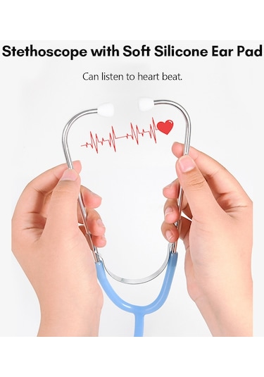 Hallow Çocuklar Gerçekçi Diş Hekimi Doktor Seti Stetoskop Çok Renkli