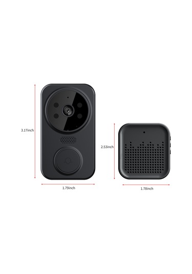 Moveevo Akıllı Dış Kapı Zili - Kablosuz 480p Hd Kamera, İki Yönlü Ses, Gece Görüşü, Hareket Algılama, 2.4g Wifi, Bulut Depolama