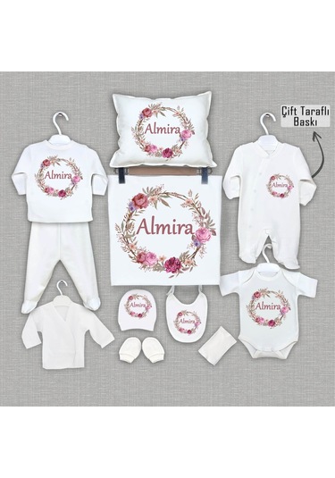 Bebeqon Bbqn1094 İsme Özel 11'li Organik Hastane Çıkışı Çok Renkli